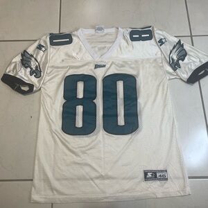 Vintage 90s Philadelphia Eagles Starter Irving Fryar White Rare Medium Jersey